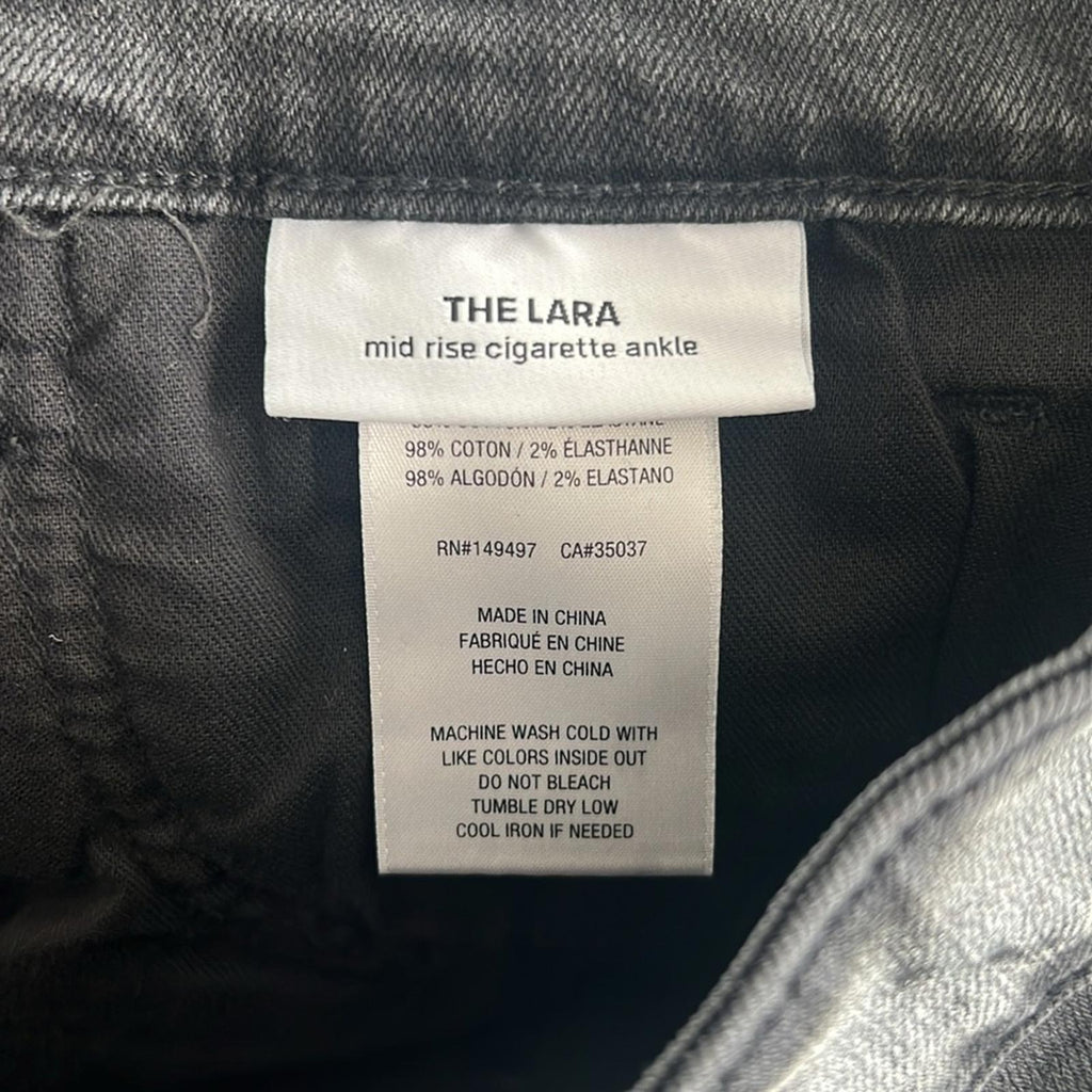 Joe’s The Lara Mid-Rise Cigarette Ankle Distressed Jeans in Black, NEW, Size 27