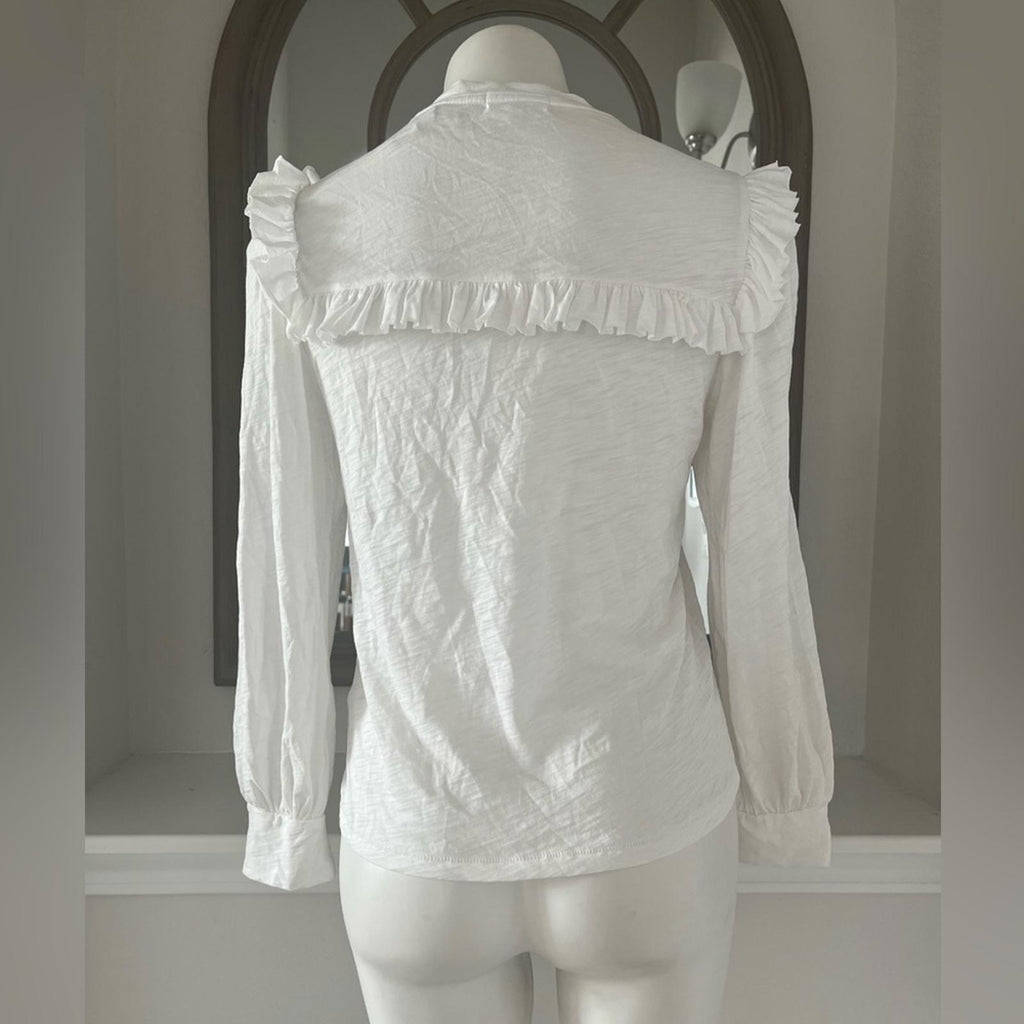 NEW Goldie Lewinter WHITE Pima Cotton Vintage Top, Size XS New w/Tag (Sold Out)