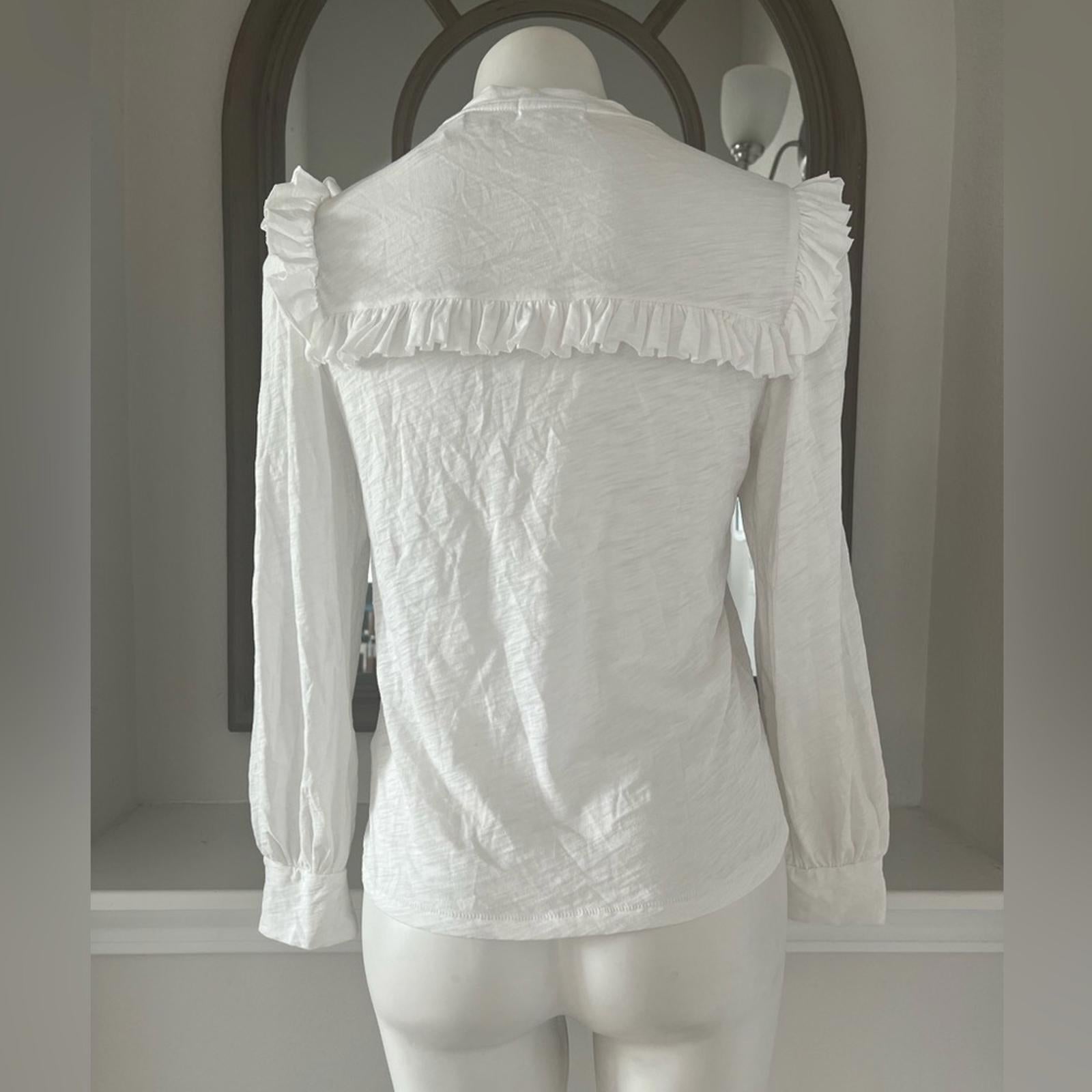 NEW Goldie Lewinter WHITE Pima Cotton Vintage Top, Size XS New w/Tag (Sold Out)