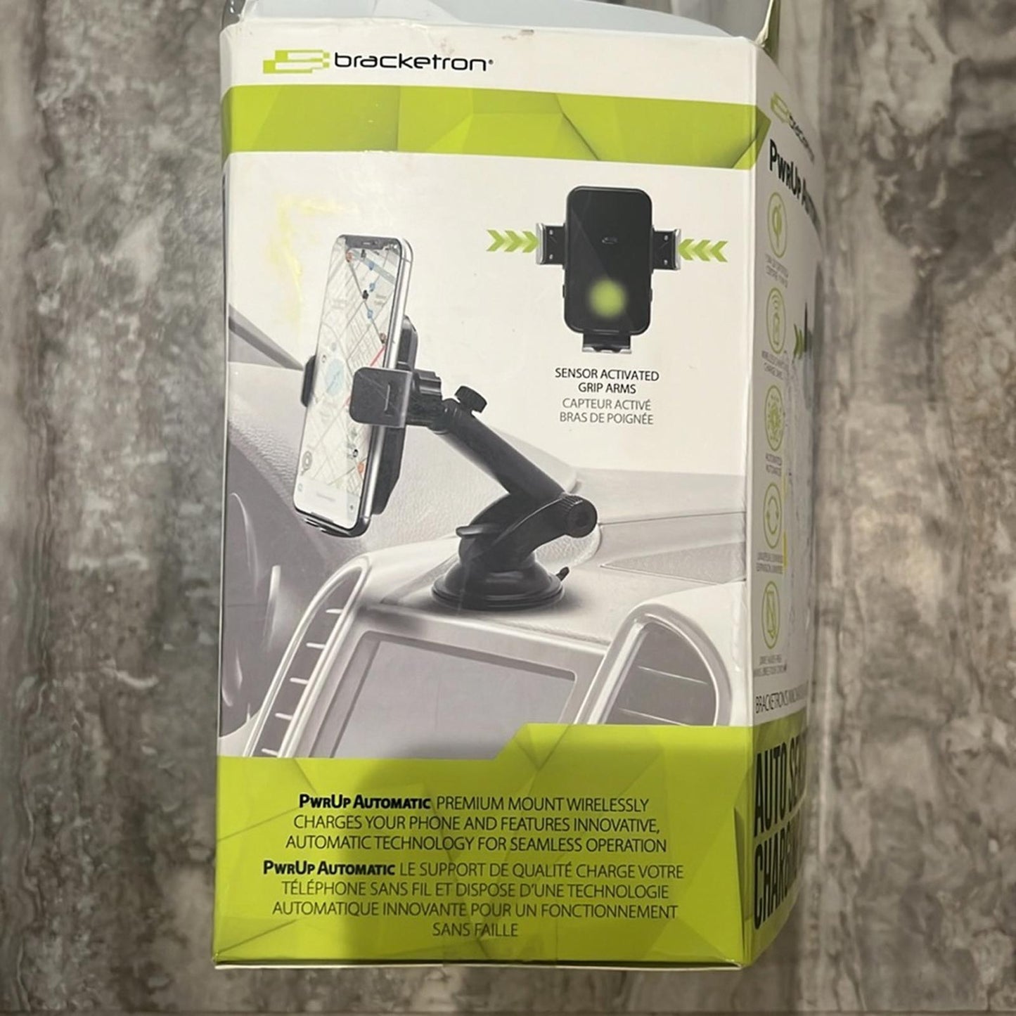 Bracketron PwrUp Qi Automatic Dash / Window / Vent Mount for Most Cell Phones