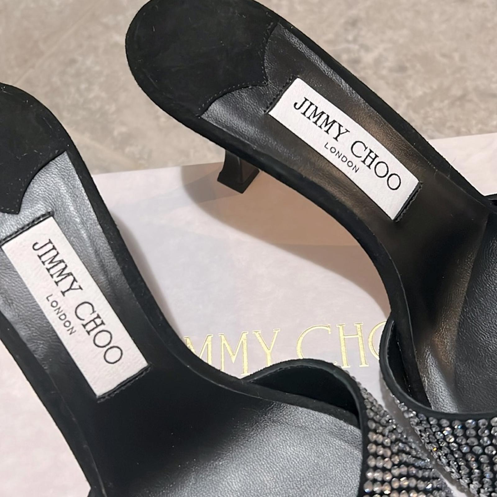 Jimmy Choo Skye 70 Embellished High Heel Slide Sandals