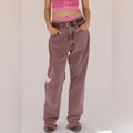 ARIES Acid Wash Batten Jeans in Rose-Pink, NEW, Size 32