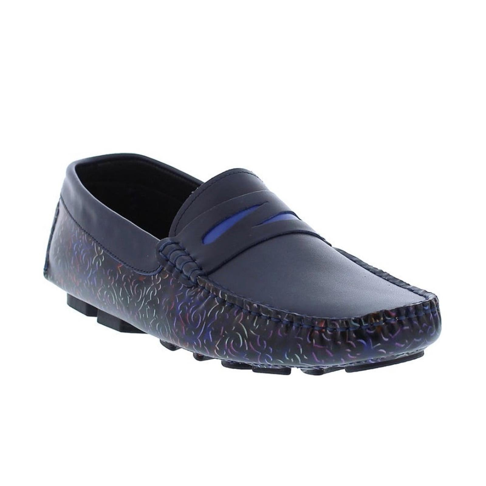 Robert Graham Loafers Bovina Slip-On Driver Shoes, Navy Men’s Size 10 New in Box