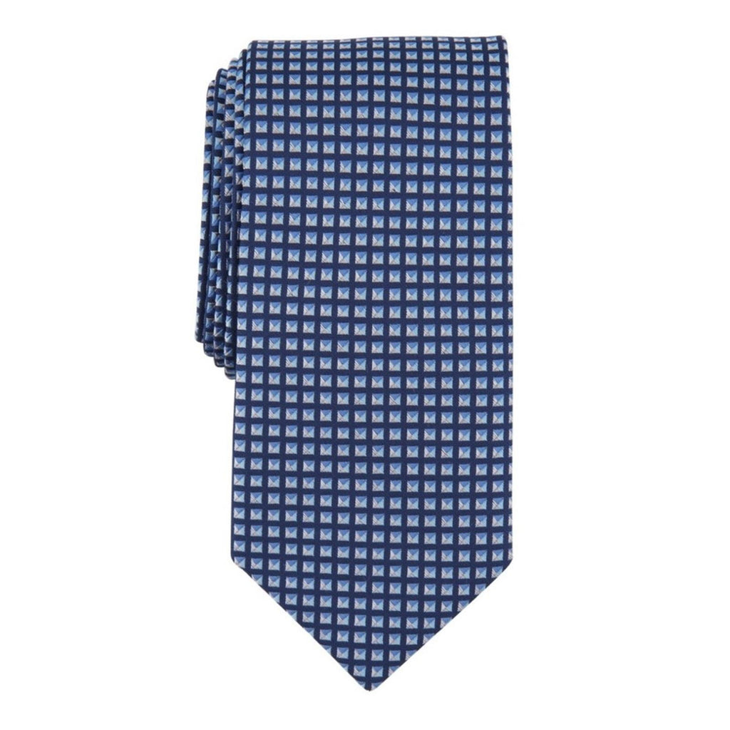 Michael Kors Silk Blend Dobson Geo-Print Tie in Navy, One Size, NWT