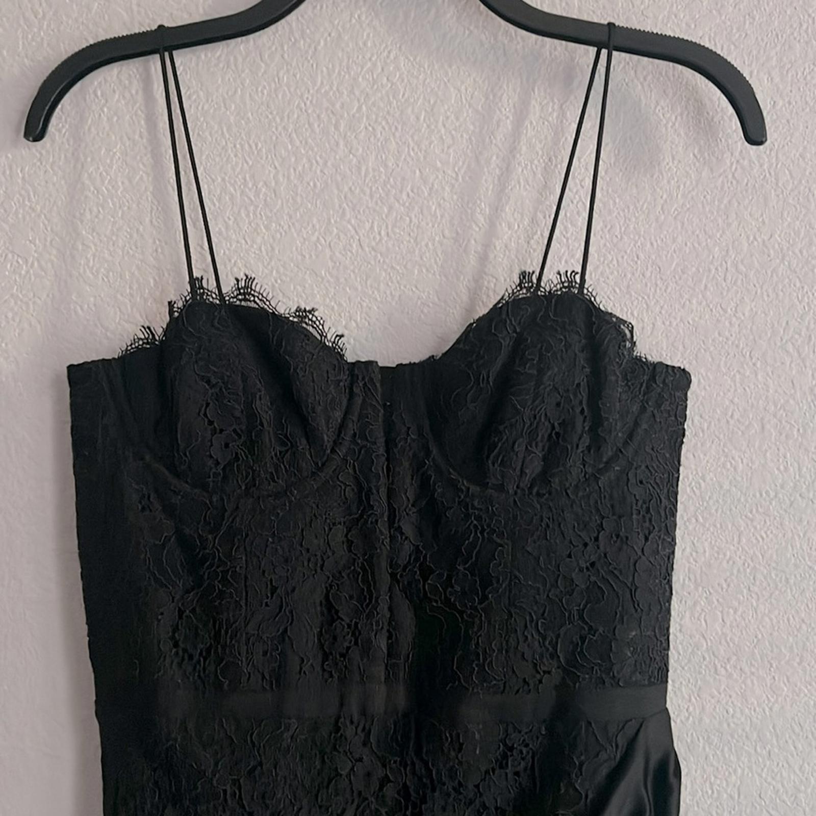 Alice and Olivia Rose Lace Draped Bustier Mini Dress, Size 6 New w/Tag $595