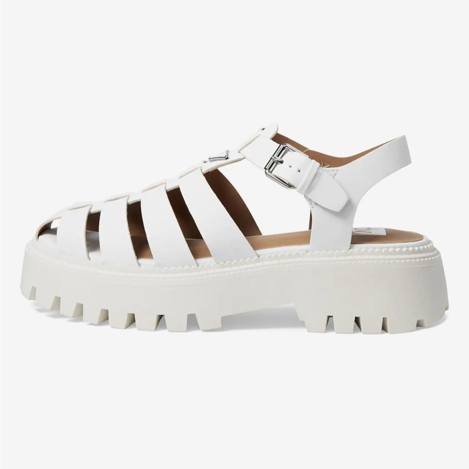 DV by Dolce Vita Loera Platform Sandals in White, Size 9.5 NEW w/o Box