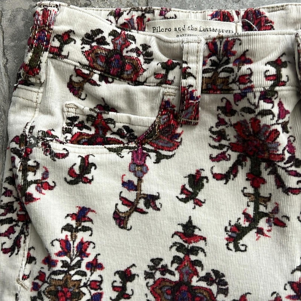 Anthro’s Pilcro and the Letterpress High-Rise Bootcut Retro Cords Pants Size 28