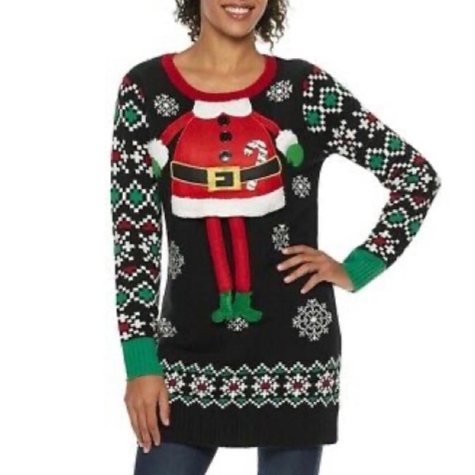 United States Sweaters Crewneck Holiday Sweater in Black/Red, Size L EXCELLENT