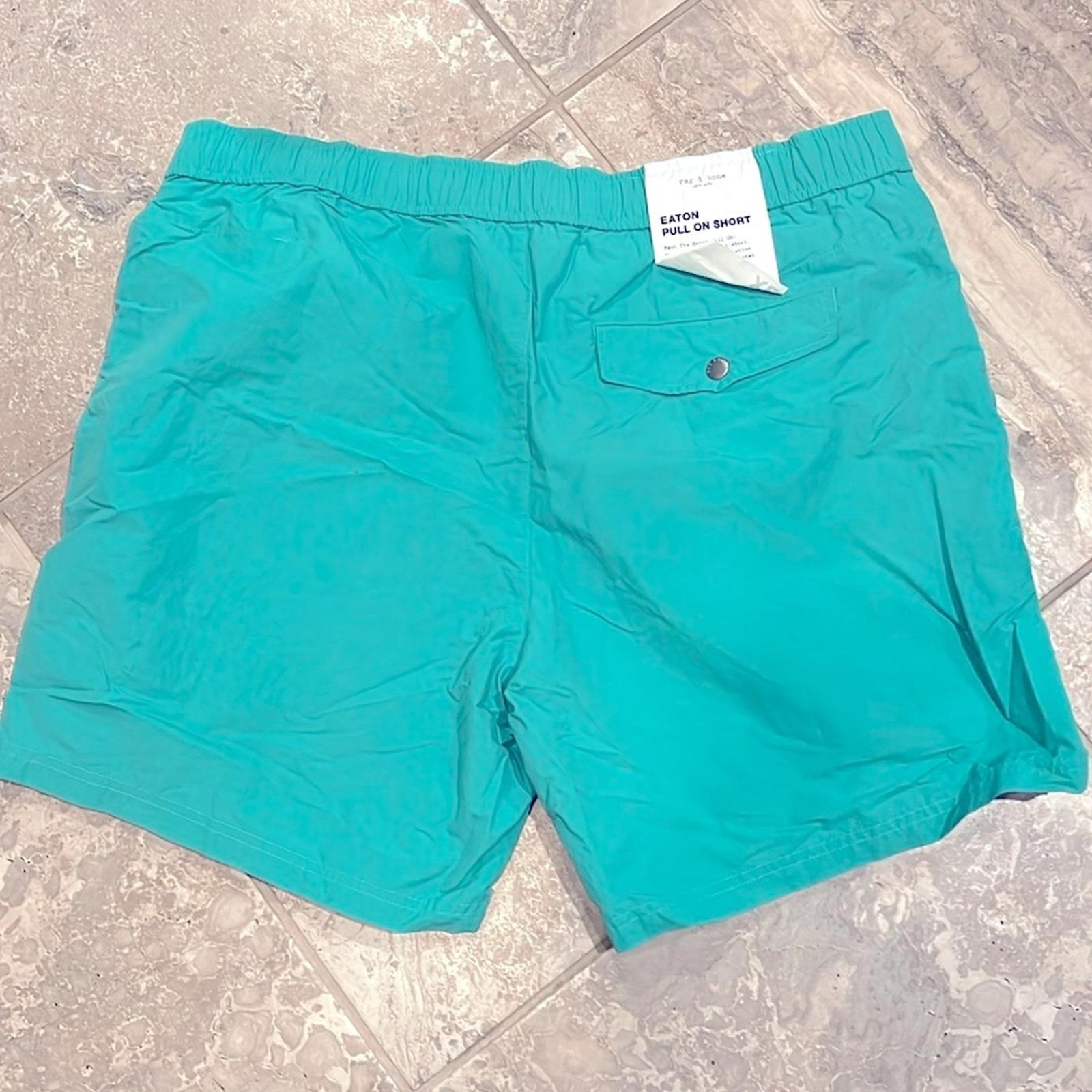 Rag & Bone Men's Eaton Tech Cotton Shorts in Teal, Size XL New w/Tag $195