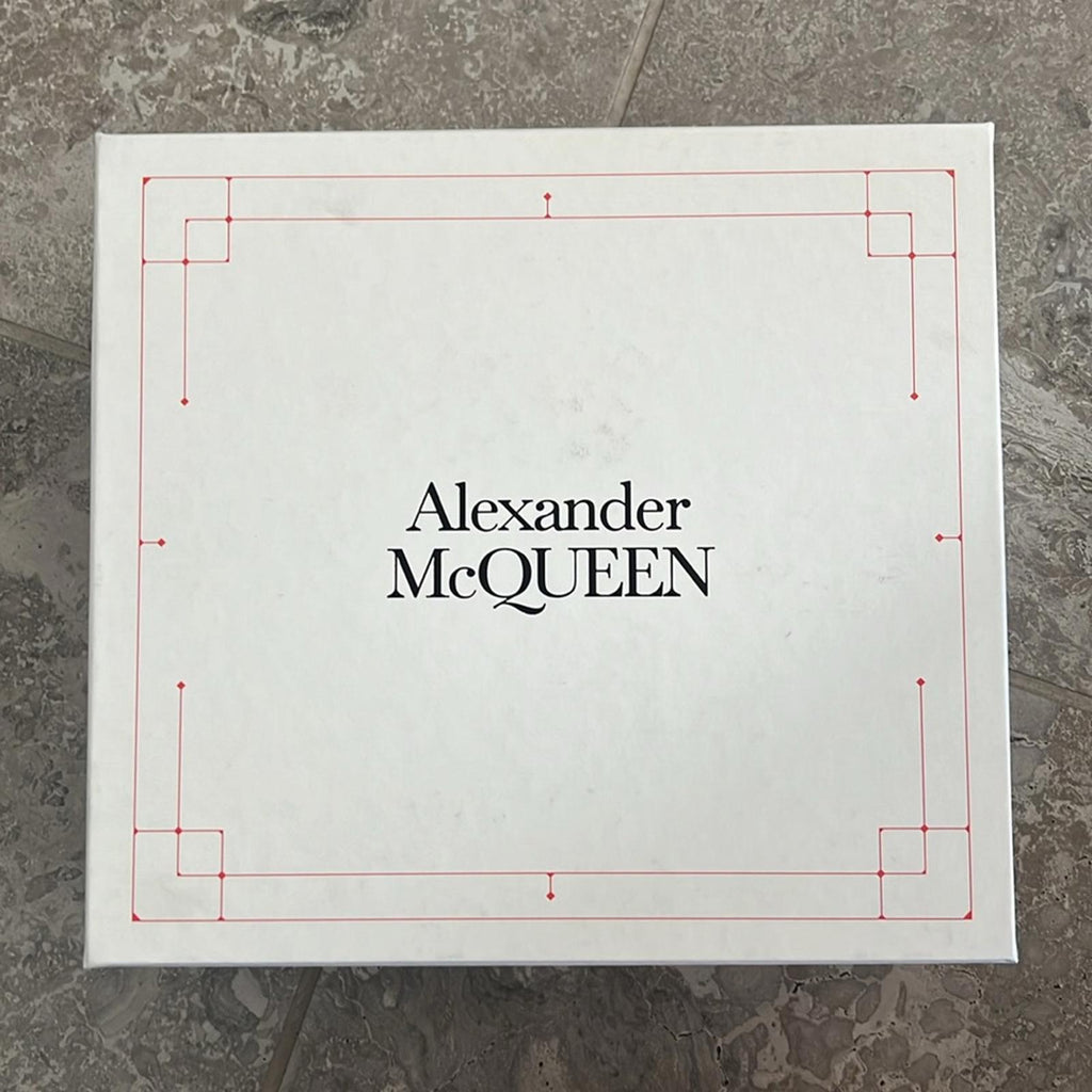 Alexander McQueen Double Buckle Punk Mule in Apricot, Size 39.5 NEW in Box $1050