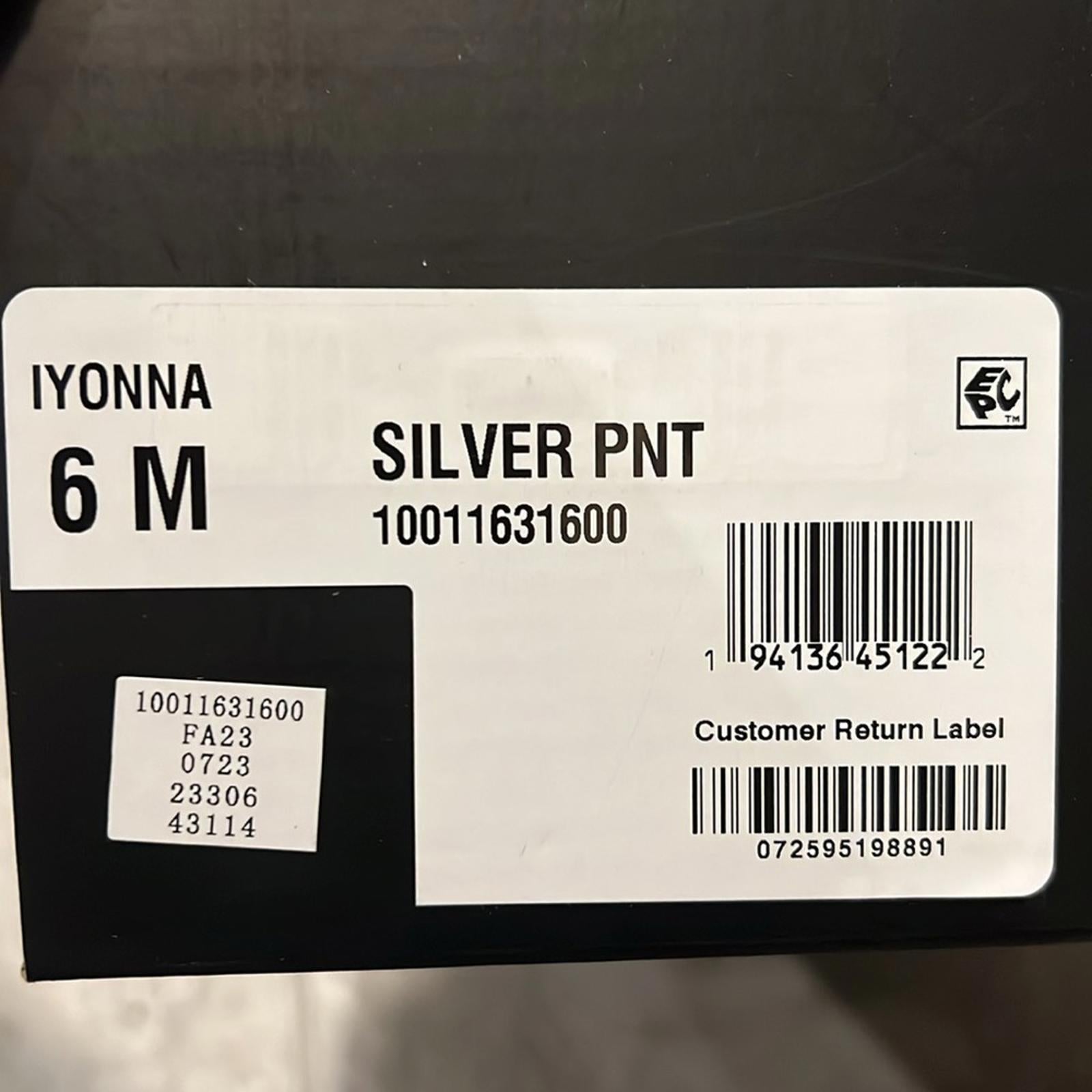 I.N.C. Iyonna Over-The-Knee Slouch Boots in Patent Silver Size 6/36.5 NEW $169.5