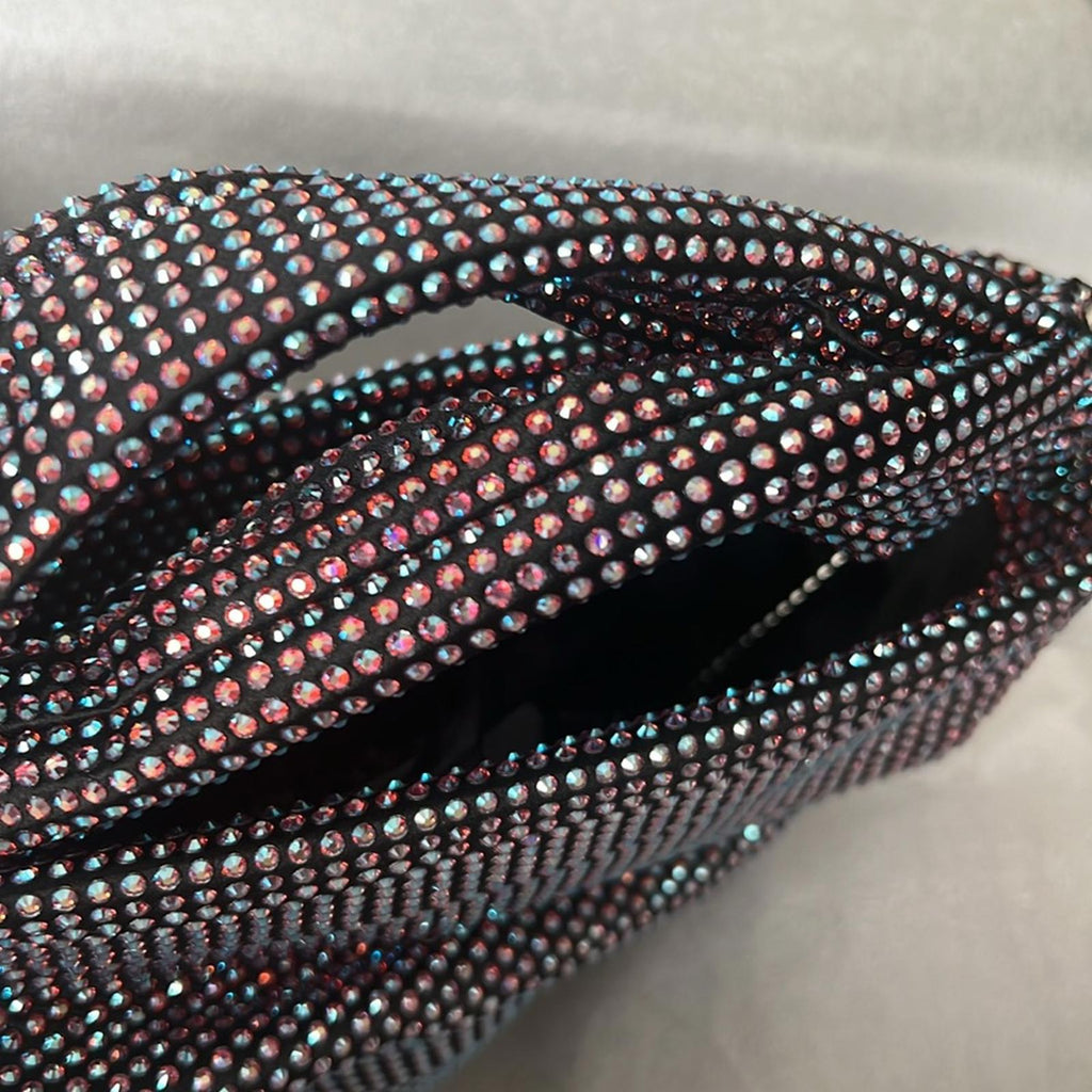 NEW Jimmy Choo Bonny All-Over Crystal Mini Top Handle Bag, New w/Tag in Box