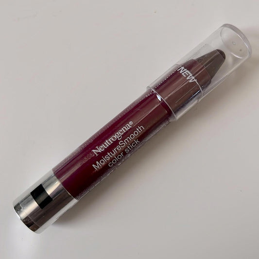 Neutrogena MoistureSmooth Color Stick Lipstick 180 Deep Plum 0.11oz New/Sealed