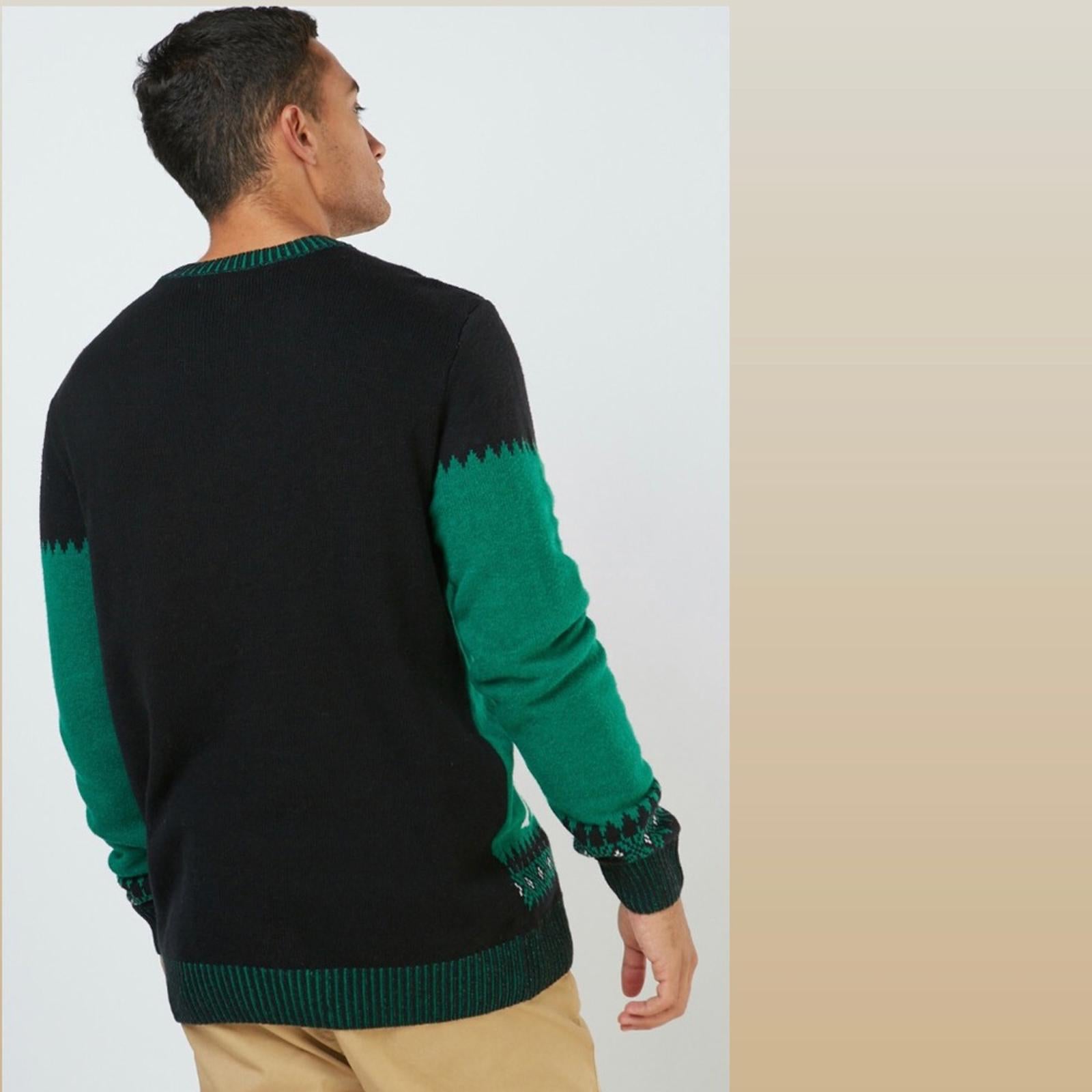 NEW Men’s Sweater “Blame it on the Holidays” Christmas Jumper Crew Neck Size M