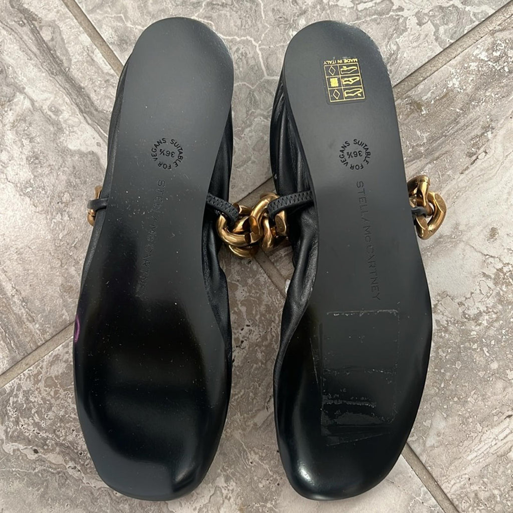 Stella Mccartney Falabella Faux Leather SlipOn Ballet Flats Size 36.5 NEW $750