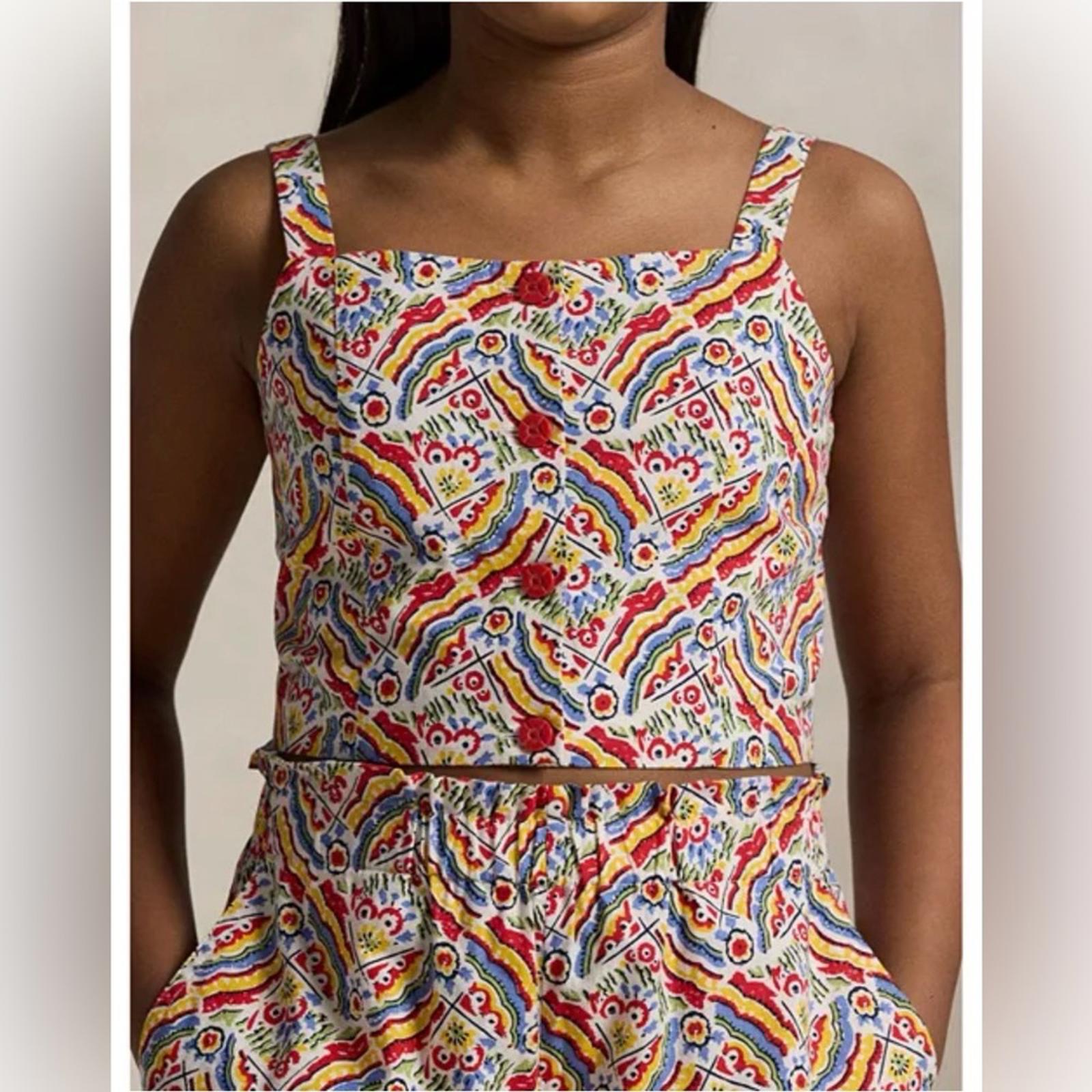Polo Ralph Lauren Girls' Riviera-Print Top & Short Set, Size 12, NWT