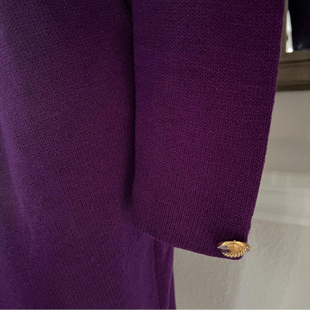 St. John Couture Vintage Sweaterdress in Purple, Size 8, EXCELLENT!