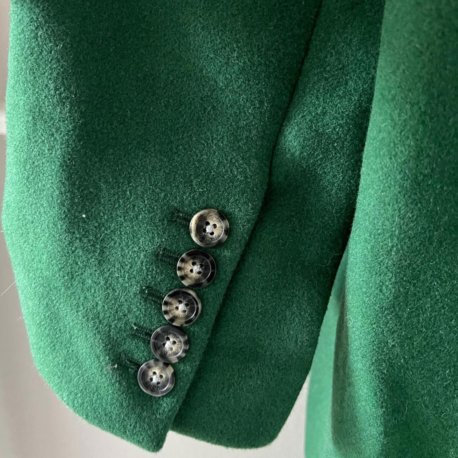 Michael Kors Mensy Double-Breasted Wool Blend Coat in Green, Size XL NEW