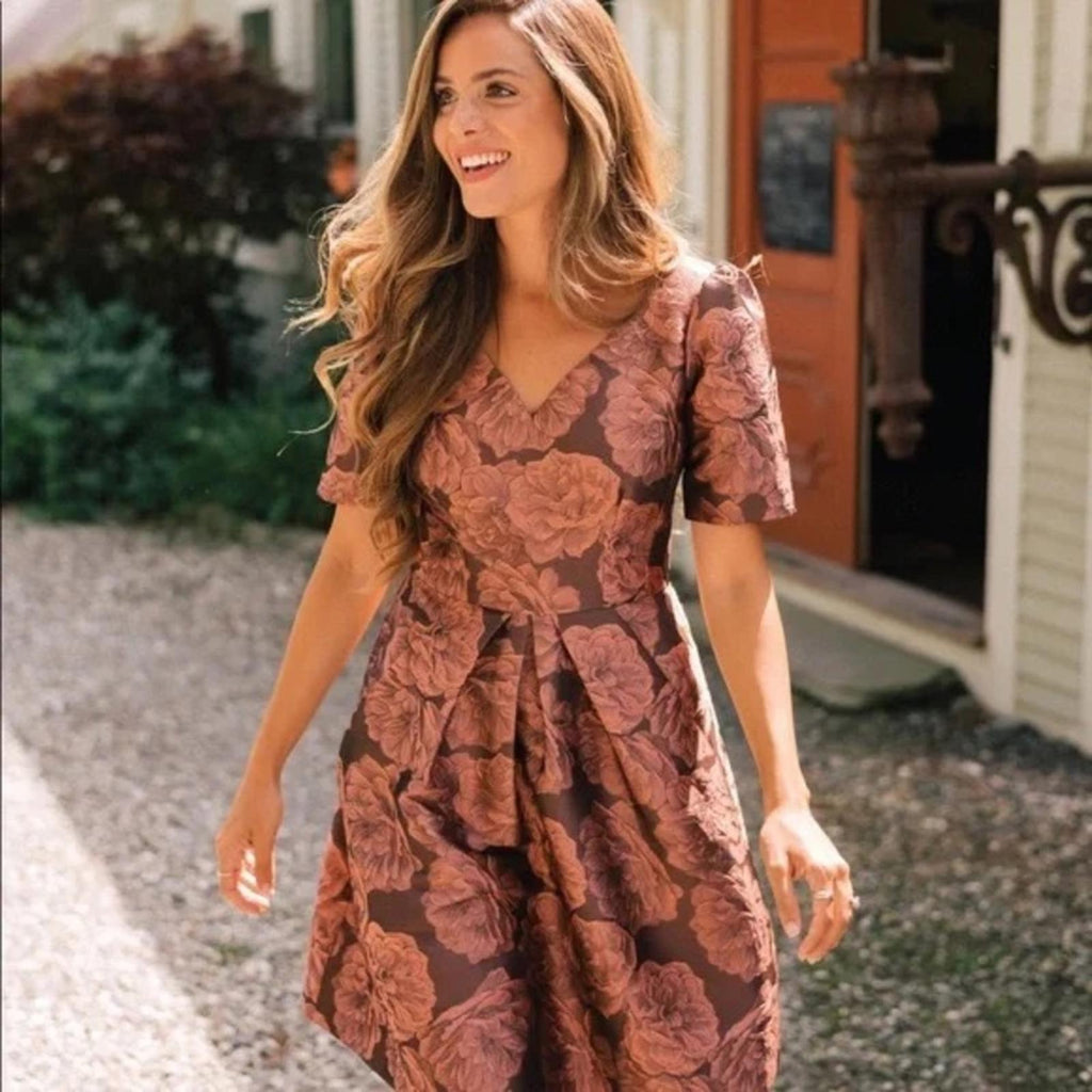 Gal Meets Glam Ingrid Jacquard Fit & Flare Dress, Size 2 New w/Tag