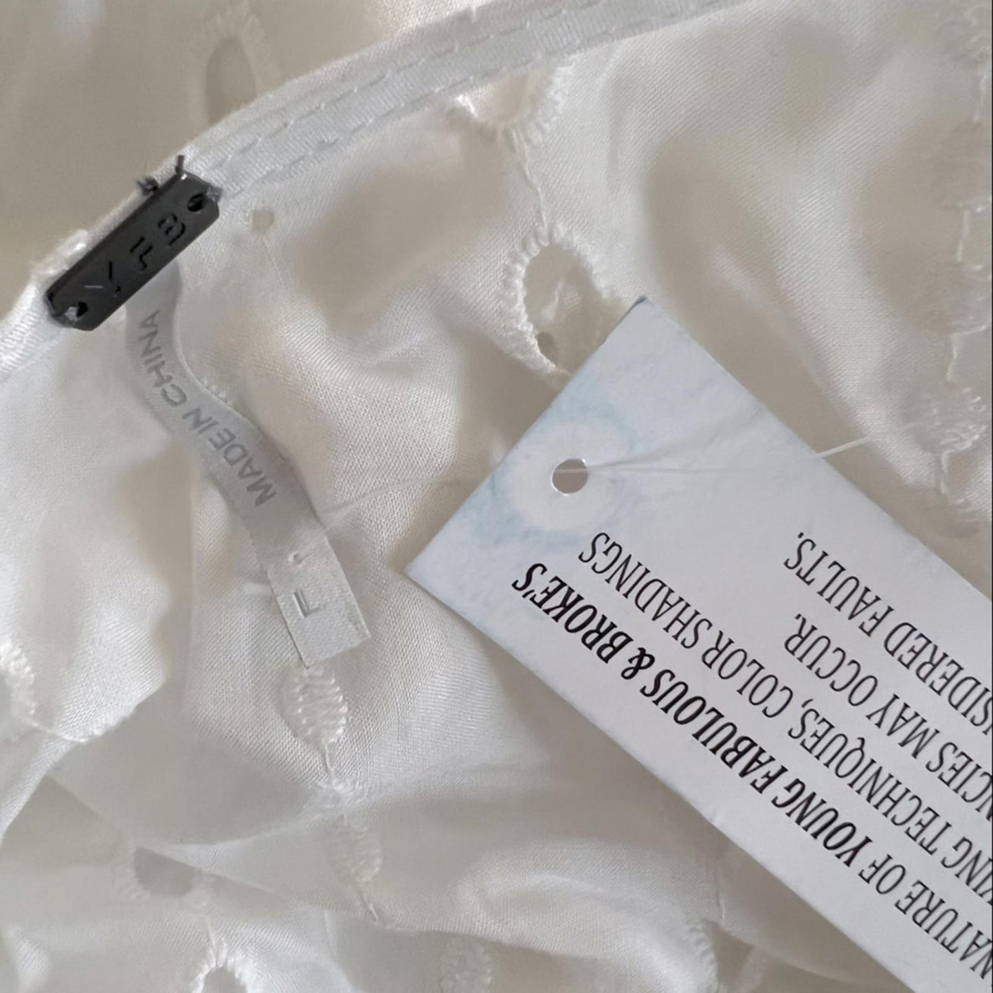 YFB “The Everything” Maxi Dress in White Hi-Low Hem Size L New w/Tag Retail $242