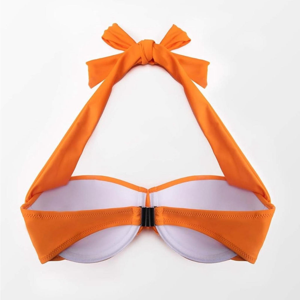 CUPSHE Halter Push Up Bikini Top with Underwire, Size M New w/o Tag