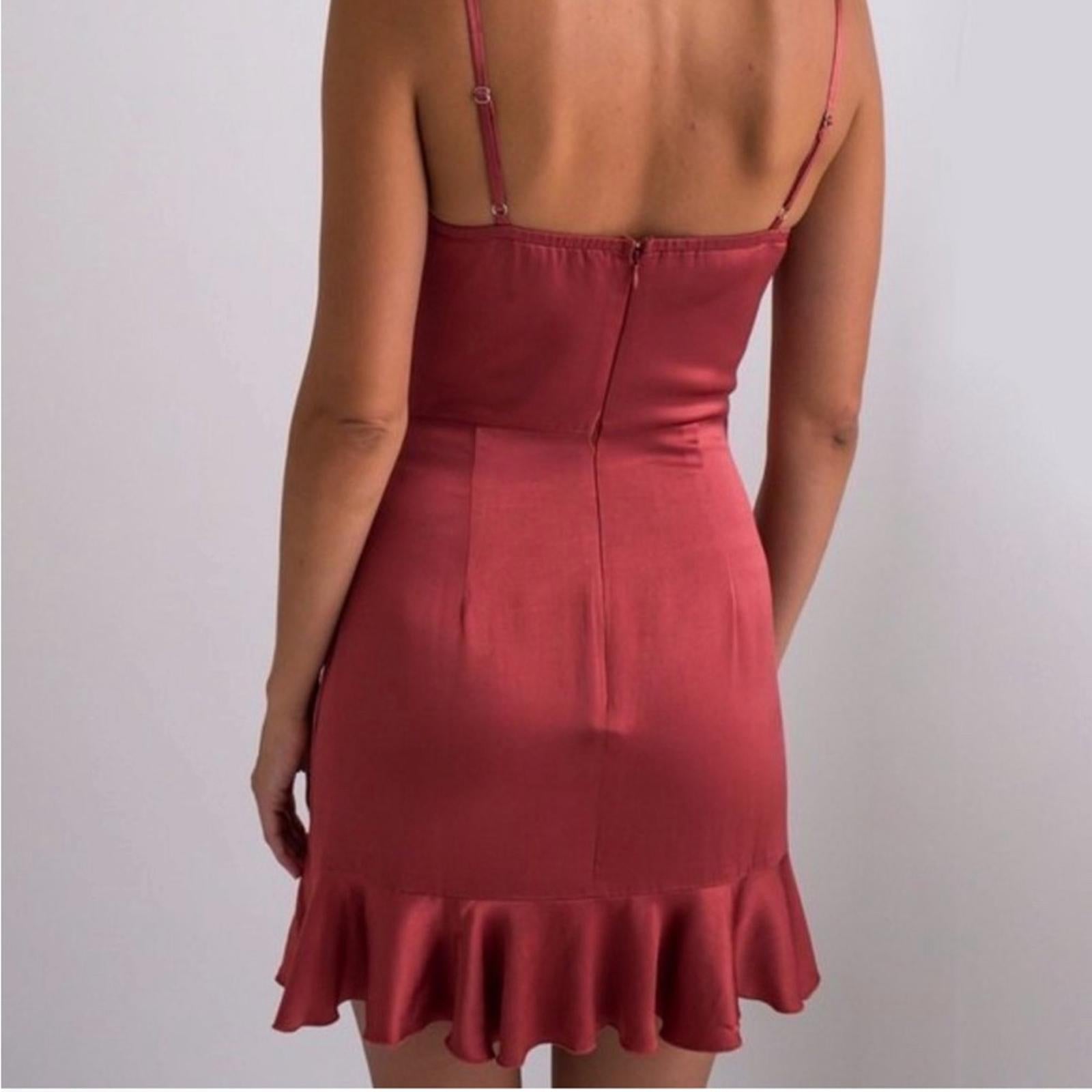 Donna Mizani X Revolve Antonia Faux Wrap Ruffle Dress, NEW, Size M Retail $215