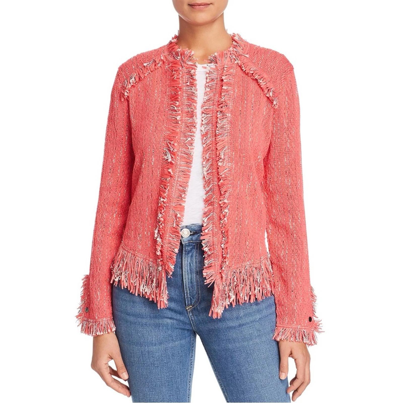 NIC+ZOE Fancy Fringe Jacket in Watermelon, Size XL New w/Tag