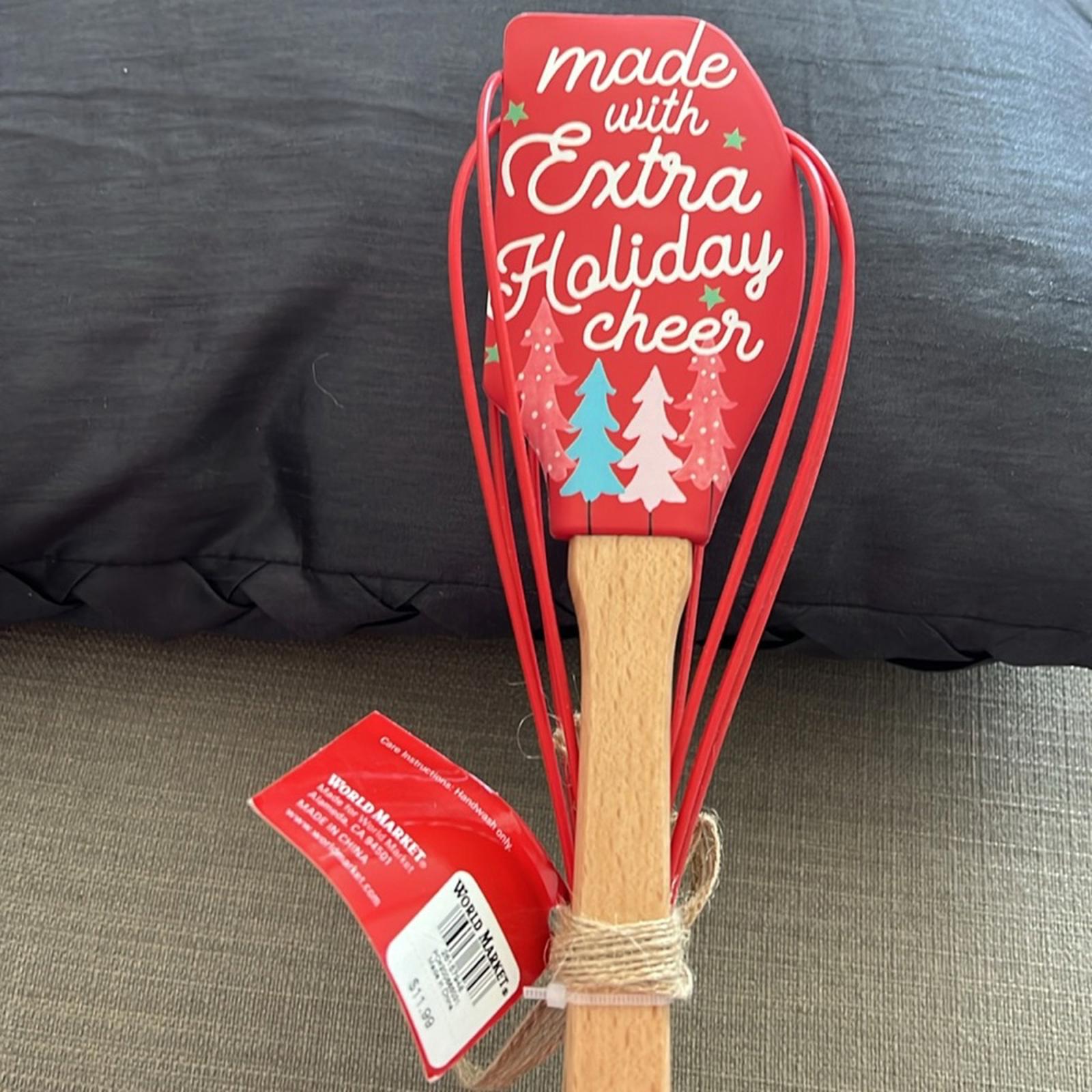 Whisk + 2 Spatulas, Red & Green New w/Tag