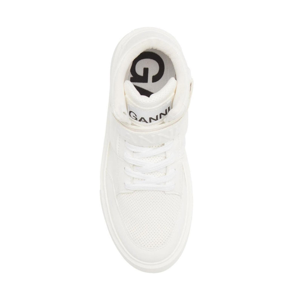 GANNI Sporty Mix High Top Sneakers in White, Size EU41 US 11 New in Box