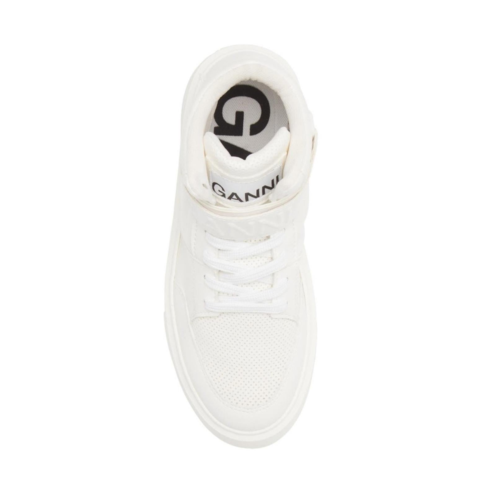 GANNI Sporty Mix High Top Sneakers in White, Size EU41 US 11 New in Box