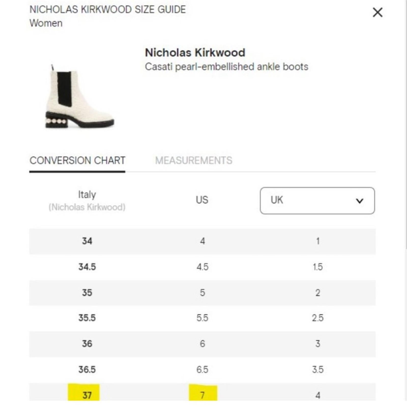 Nicholas Kirkwood Casati Leather Chelsea Boots Size EU37 New in Box w/DustBag