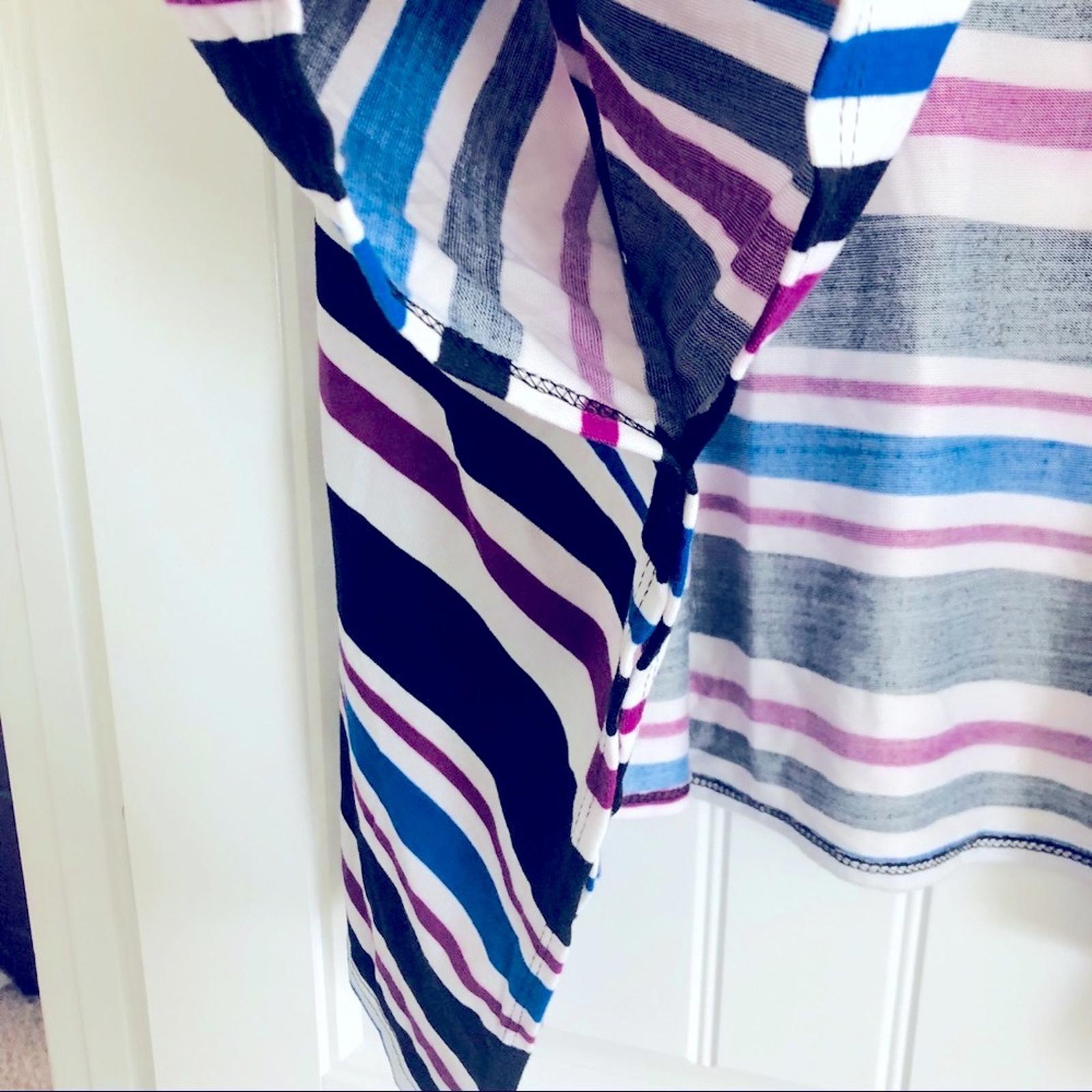 Travel Elements Striped Cardigan, Poncho Knit Sweater Size L New w/Tag