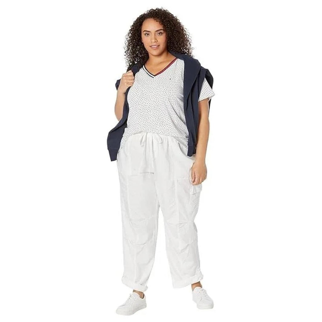 Tommy Hilfiger Alton Cuffed Straight Leg Pants in White, New w/Tag