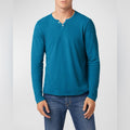 Joe's Jeans Men’s Wintz Henley Shirt in Atlantic Blue, Size XL