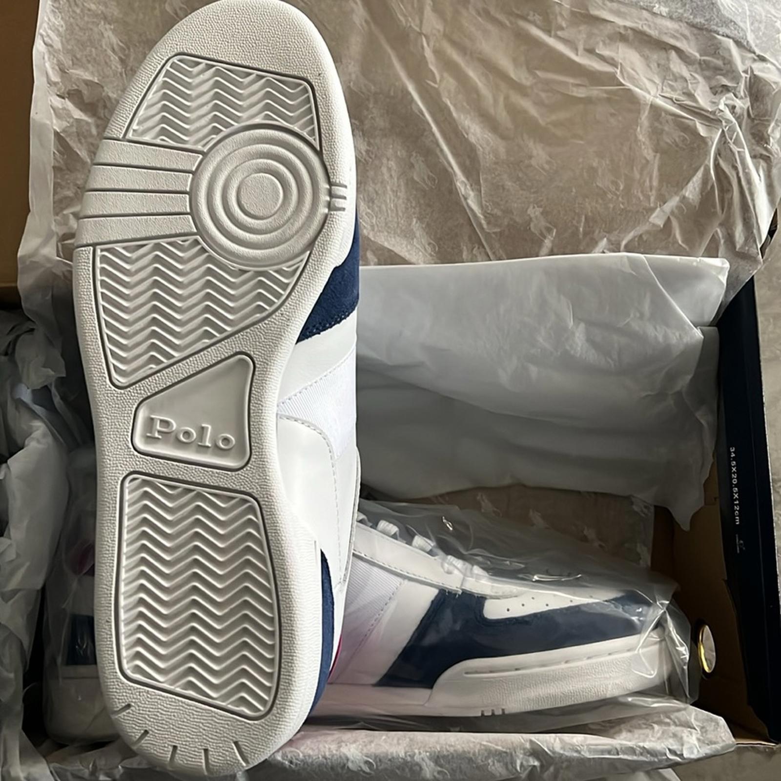 Polo Ralph Lauren Court Leather-Suede Sneakers in White Size 9, New SOLD OUT!