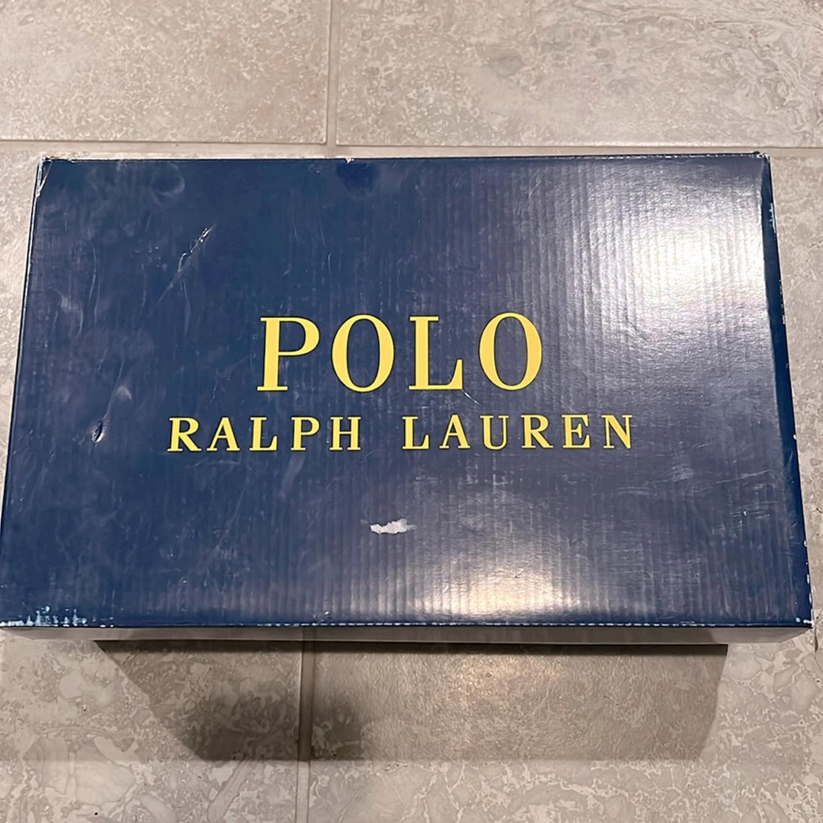 Polo Ralph Lauren Heritage Court II Sneaker White Camo Leather Sneakers Size 9.5
