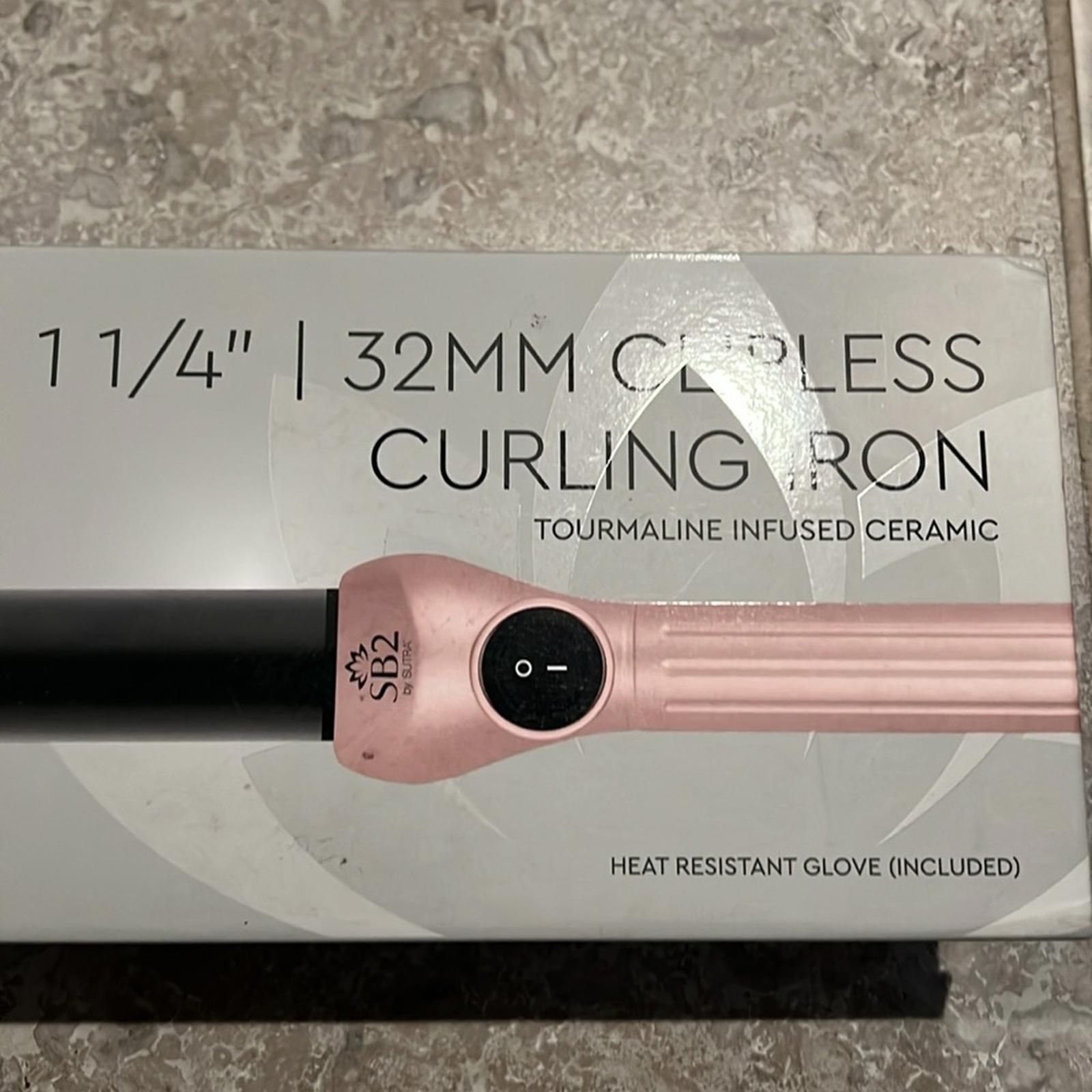 SB2 1¼” | 32MM Clipless Curling Iron +Heat Resistant Glove Lifetime Warranty NWT