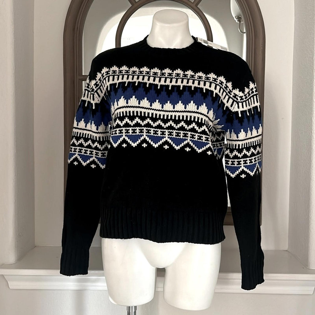 Lauren Ralph Lauren Fair Isle Wool-Blend Crewneck Sweater, Size S New w/Tag $225