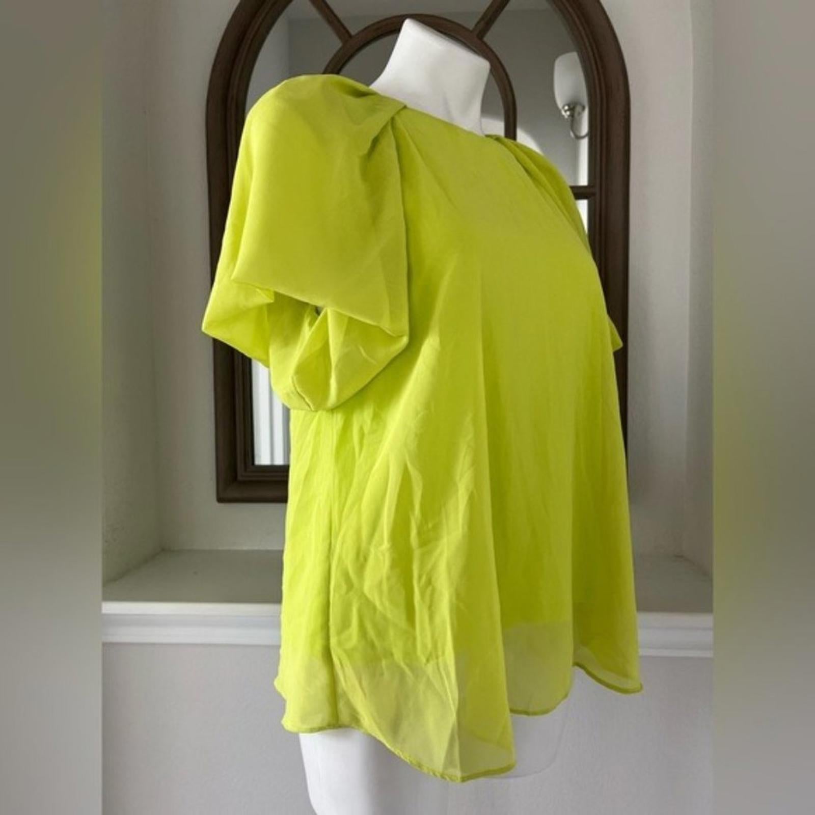 NWT Kobi Halperin Alice Puff Sleeve Blouse Size L New w/Tag Retail $298 Sold Out
