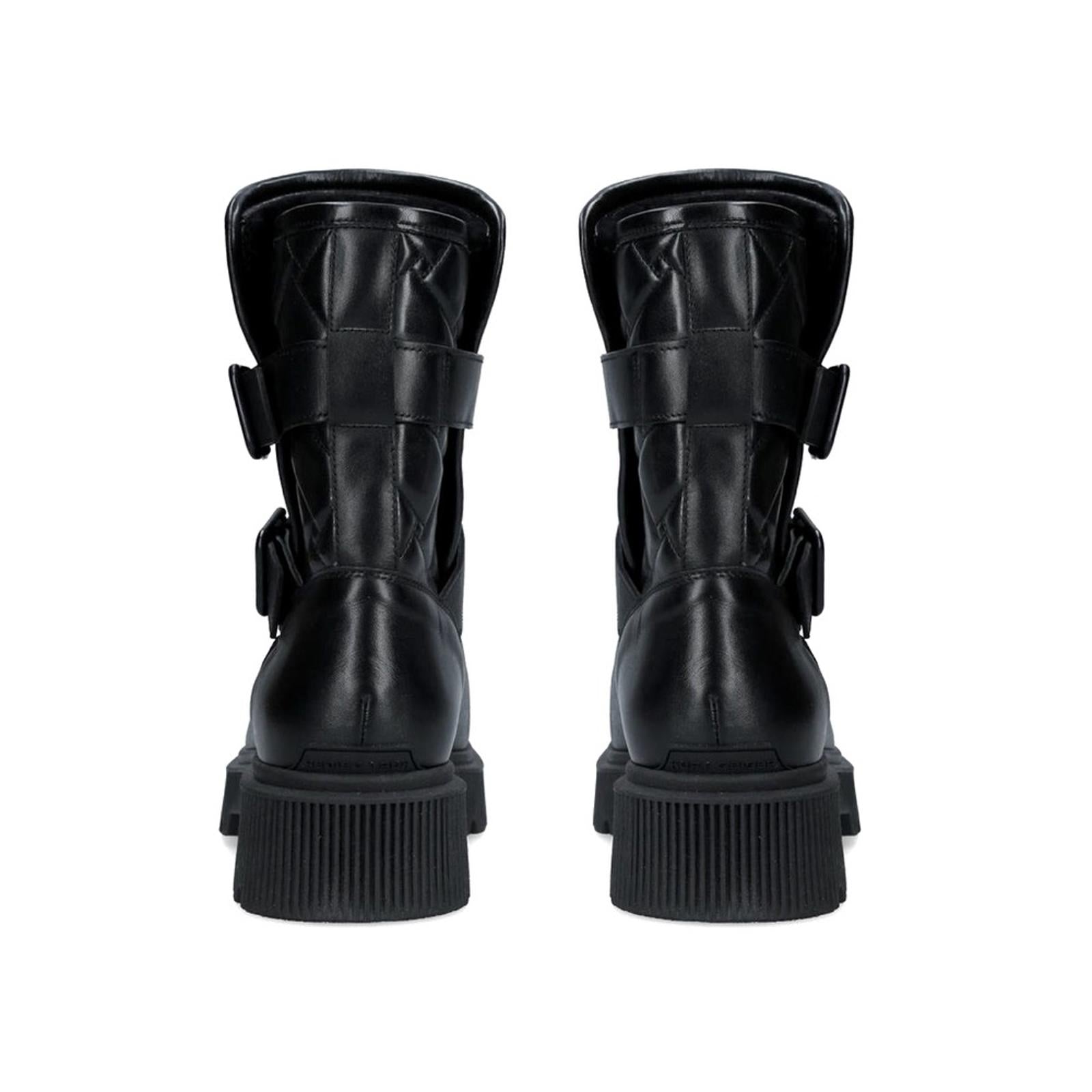 Kurt Geiger London Kingston Quilted Moto Boots, Black, Size EU 36.5 New w/o Box