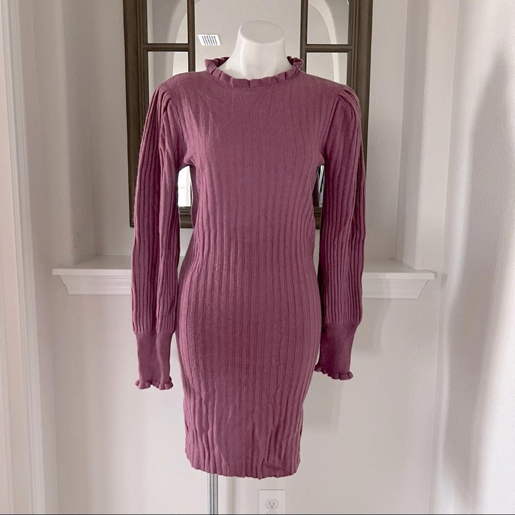 Ellie Tahari Cashmere Balloon Sleeve Sweater Dress Size S New w/Tag