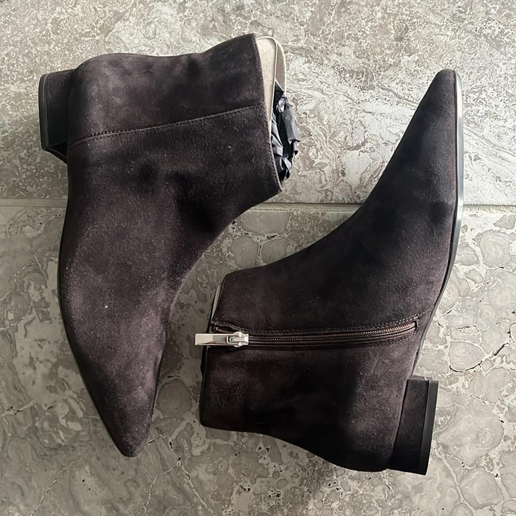 Aquatalia Prisilla Pointed Toe Zip in Truffle, Size 8.5 NEW in Box w/DustBag