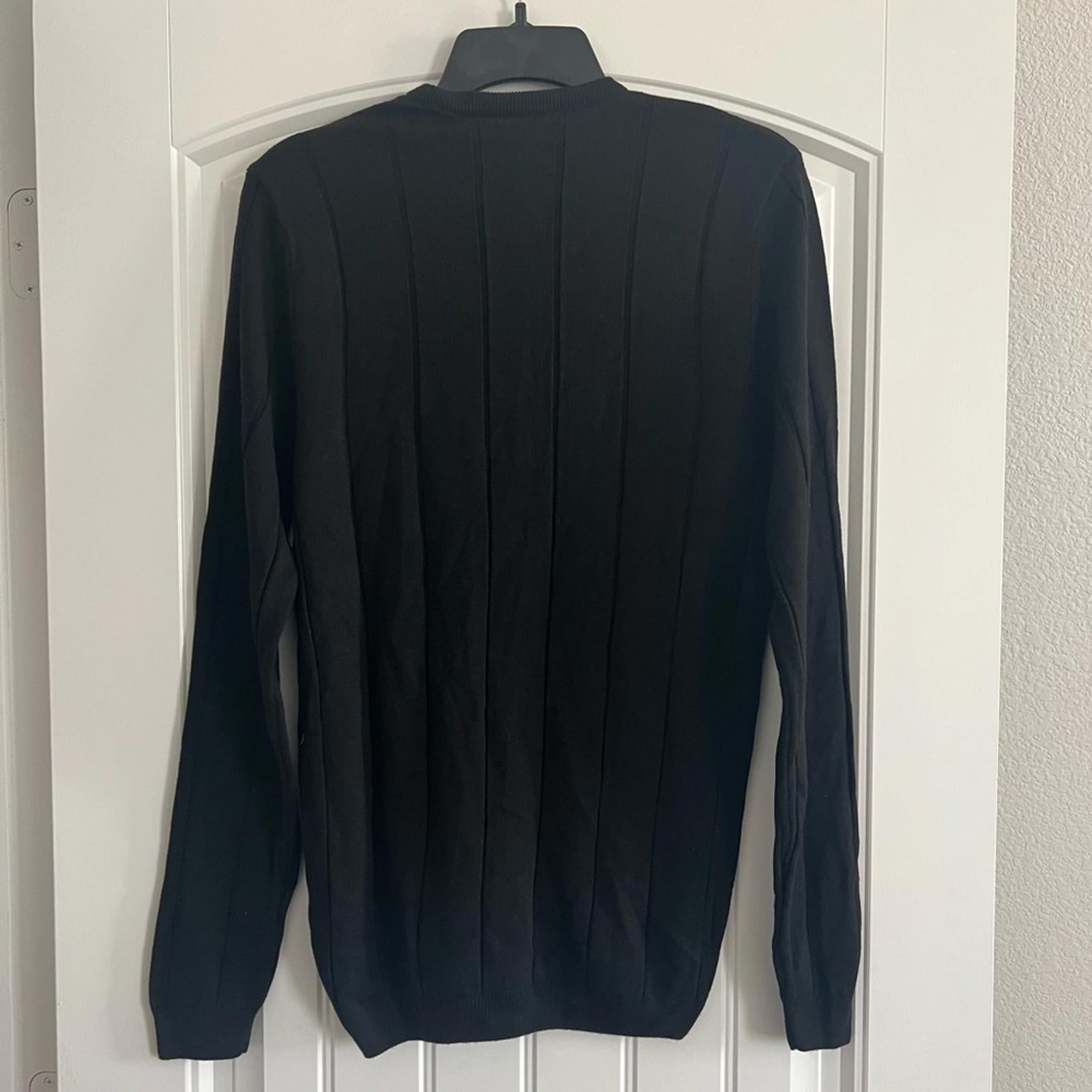 NEW ASOS Crewneck Ribbed Knit Sweater in Black, Size M New w/o Tag