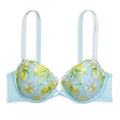 Victoria's Secret Dream Angels Lemon Embroidery Demi Bra in Blue Size 38DDD