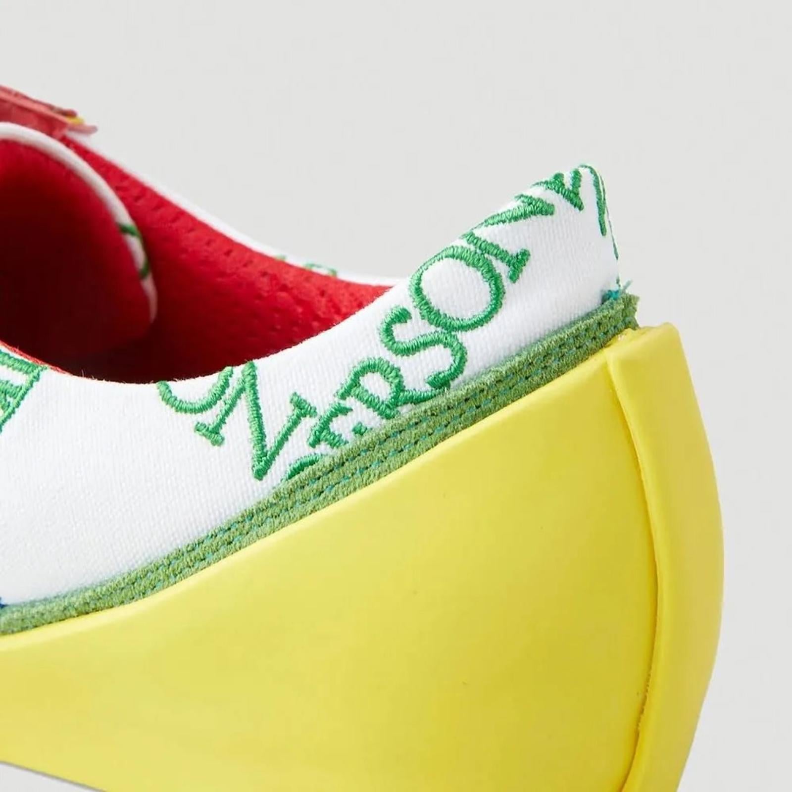 JW Anderson LaceUp Bubble Sneaker, Suede Yellow-Canvas Size 42 New in Box