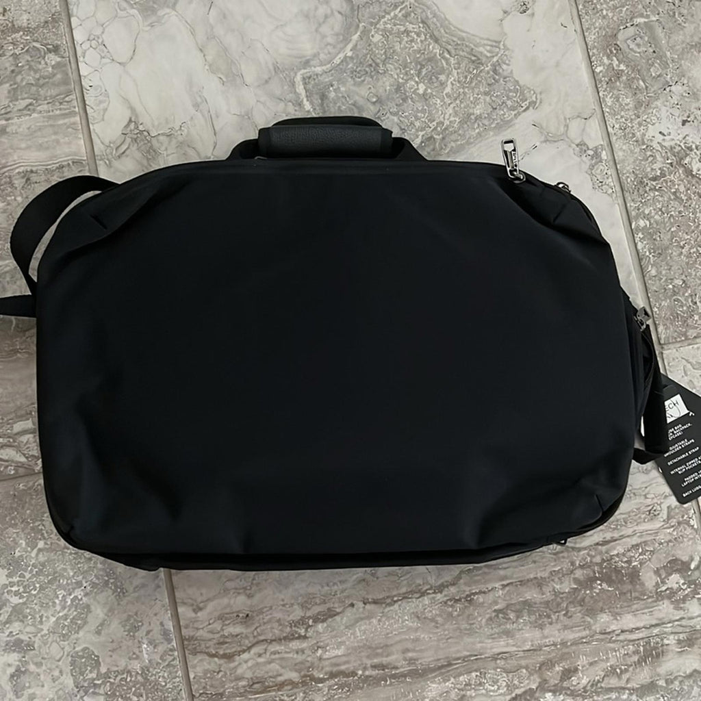 NWT Alfani Tech 3-Way Messenger Bag/Laptop Backpack in Black, New w/Tag $120