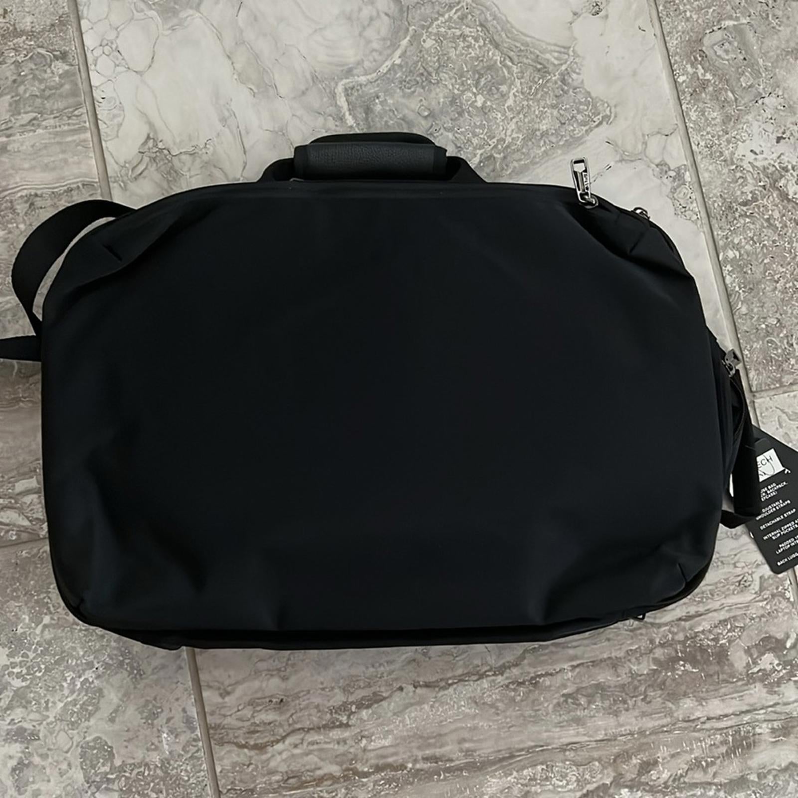 NWT Alfani Tech 3-Way Messenger Bag/Laptop Backpack in Black, New w/Tag $120