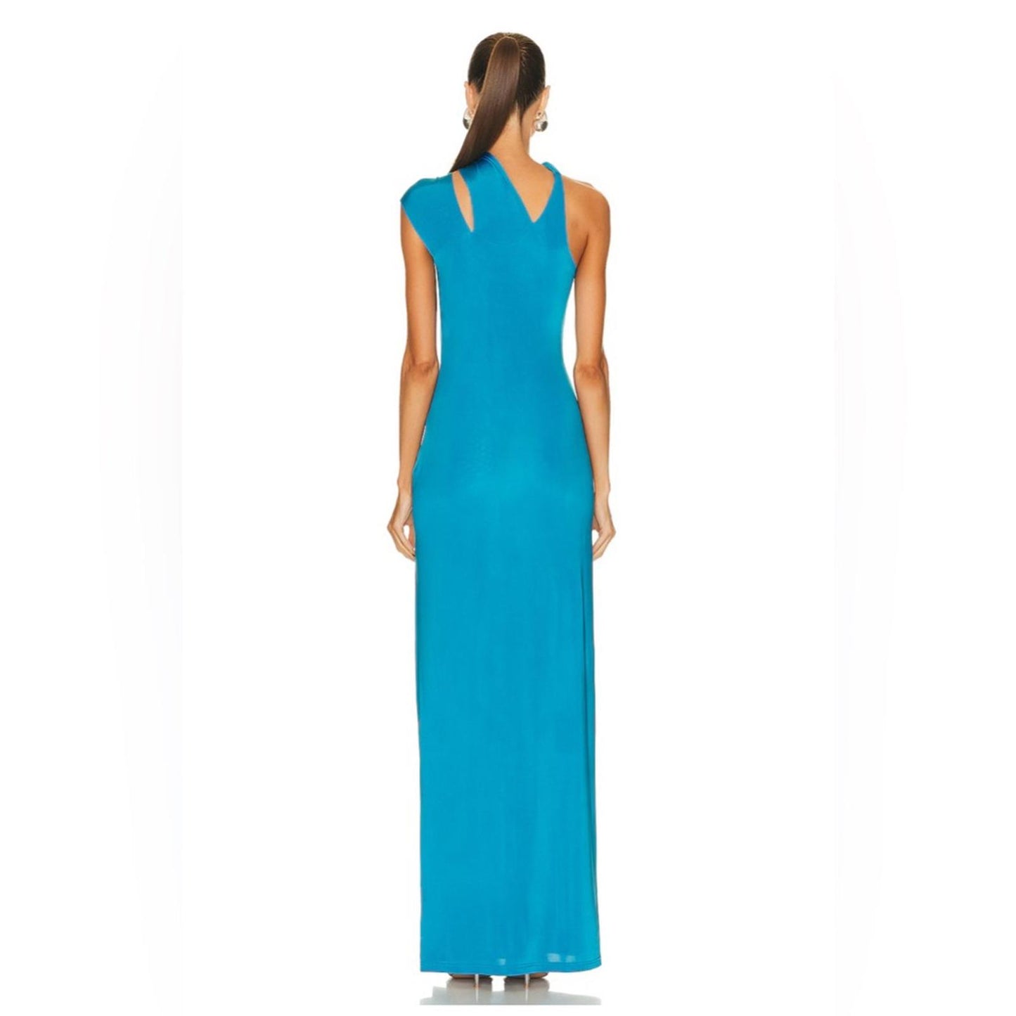 Et Ochs x Revolve June Cutout Ruched Gown in Cyan Blue Size 6 New w/Tag $1,695