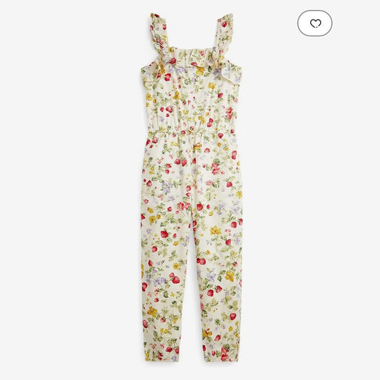 Ralph Lauren Floral & Fruit-Print Cotton Batiste Jumpsuit, Cottage New w/Tag