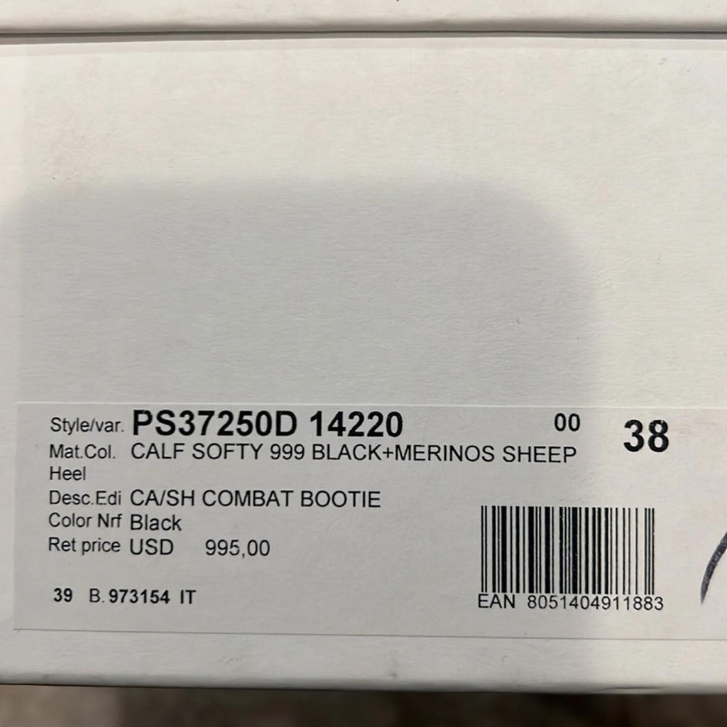 Proenza Schouler CA/SH Shearling Booties in Black, Size 38 NEW in Box + DustBag